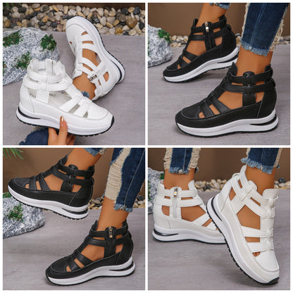 🏖️🌼Женски модни дишащи сандали с клин със странично закопчаване