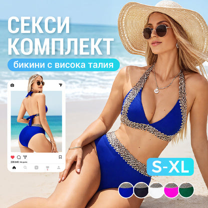 🏖️ секси бански костюм с V-образно деколте 👙