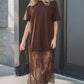 🔥Get 49% OFF NOW✨Floral Patchwork Short Sleeve T-Shirt Loose Fit Maxi Dress