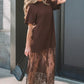 🔥Get 49% OFF NOW✨Floral Patchwork Short Sleeve T-Shirt Loose Fit Maxi Dress