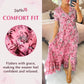 💃 50% korting bij de seizoenswisseling 🔥 Comfortabele lange jurk met V-hals en print