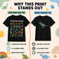 🦖👕Детска тениска с динозавърски буквен модел