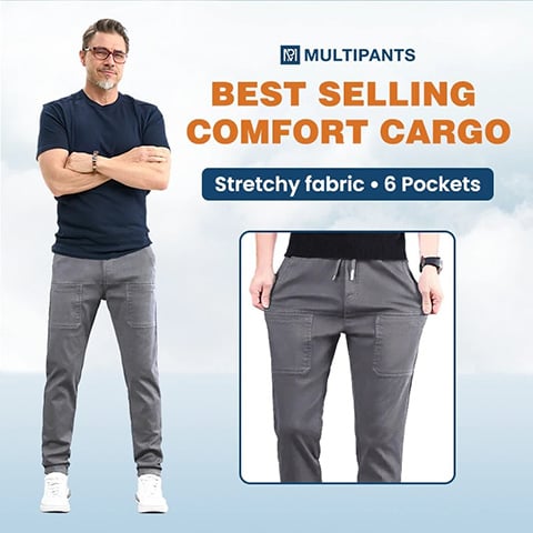 👖Панталони за ежедневието с голяма разтегливост и множество джобове.