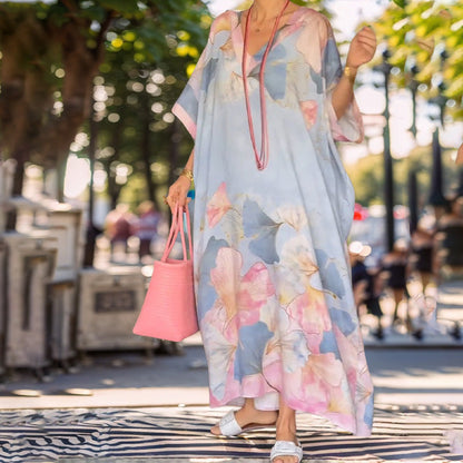 👗 50% отстъпка! 🌸 Лека дълга рокля с свободна кройка