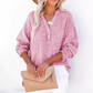 👚 50% отстъпка! 🌷 Дамска ежедневна блуза с дълъг ръкав и V-образно деколте