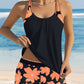 🌊🌴🌞 Дамски бански комплект от две части с щампа Tankini и къси панталони👙