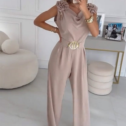 🔥🎁Новост 50 % ОТСТЪПКА🔥💖Безръкавен комбинезон с флорални мотиви за жени🌸