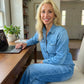 🎁2026 New Arrivals 49% OFF💥Women’s Faux Denim Pajama 2-Piece Set1