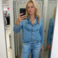 🎁2026 New Arrivals 49% OFF💥Women’s Faux Denim Pajama 2-Piece Set1