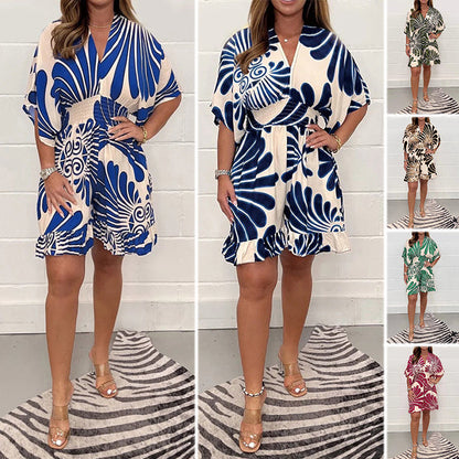 🔥Нови бестселъри 🔥 Дамски къс гащеризон с флорален принт