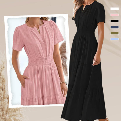 💕Wiosenna oferta specjalna 50% ZNIŻKI💕 Sukienka maxi w stylu bohemy z wiązaniem w talii