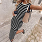👗 50% ОТСТЪПКА! ✨ Рокля без ръкави с райета, изплетена на ребра – прилепваща, удобна и идеална за лятото и ежедневието 🌸