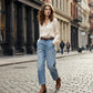 👖 ОГРАНИЧЕНО ВРЕМЕ 30% ОТСТЪПКА! ✨ Дамски дънки – Висока талия, Скъсени, Широки ✨