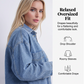 ✨ НАЙ-МНОГО 50%! 🧥 Дамско Casual Дълъг Ръкав Фармерско Яке – Oversized Кройка и Патлици