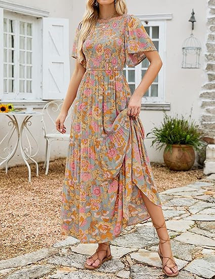 【S-5XL】🌷🌸 2026 Лятна ежедневна принтована макси рокля