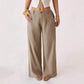 Дамски ежедневни широки панталони с джобове