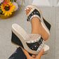 Women's Studded Buckle Wedge Sandals
