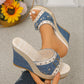 Women's Studded Buckle Wedge Sandals