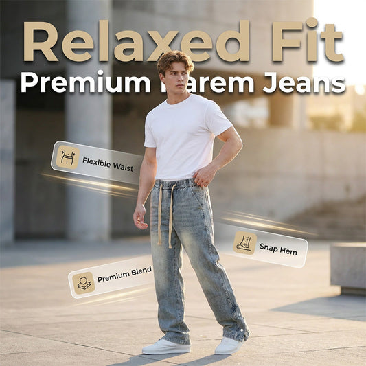 👖Мъжки дънки с широк крак и връзки за всички сезони👖
