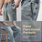 👖Мъжки дънки с широк крак и връзки за всички сезони👖