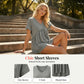 Casual Loose Fit Pleated Flowy T-Shirt