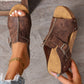 Дамски модни сандали с отворени пръсти и платформа тип "клин" 👠✨