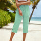 Gingham Capri Pants – Комфорт с връзки и дишащ памук-лен