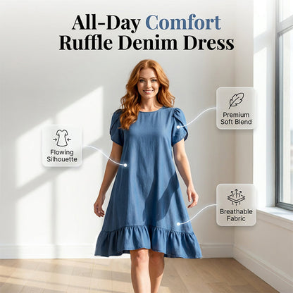 👗✨Елегантна рокля от измит деним – Ежедневна елегантност без усилие💙