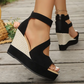 👡 Sandale Wedge Peep-Toe с Каишка: Елегантност & Летен Комфорт! ✨