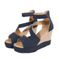👡 Sandale Wedge Peep-Toe с Каишка: Елегантност & Летен Комфорт! ✨