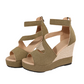 👡 Sandale Wedge Peep-Toe с Каишка: Елегантност & Летен Комфорт! ✨
