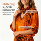 ✨ Комплект Boho Vintage от две части – Топ с V-образно деколте и панталони с етнически принт, елегантен и удобен 🌿