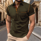 👕🌿 Класическа мъжка риза с къс ръкав и джоб на гърдите