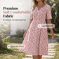 👗 49% ОТСТЪПКА! 🌸 Дамска ежедневна рокля с V-образно деколте, флорален принт и джобове – Лека, универсална и практична – Идеална за лято, разходки и почивка ☀️