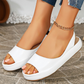🔥 49% ОТСТЪПКА! 👡 Дамски сандали на платформа ✨ Блестящ дизайн, отворени пръсти и спортен стил за лятото и ежедневието