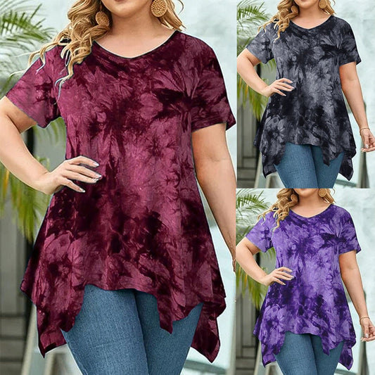 👕 ✨ Женски батик топ с V-образно деколте