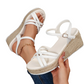 👡 Сандали с клиновидна подметка BOHO стил Кръстосани каишки – Сбогом на скучните обувки